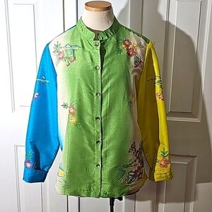 March Landing women's button-down blouse. Ambra enbroidery.‎ Completely l…